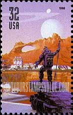 FindYourStampsValue: SPACE DISCOVERY - Person in Space Suit