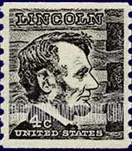 ABRAHAM LINCOLN, Coil Stamp - Prominent Americans