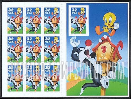 FindYourStampsValue: SYLVESTER AND TWEETY, Self-Adhesive stamps