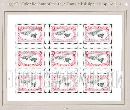 FindYourStampsValue: TRANS-MISSISSIPPI EXPOSITION ISSUE - Western Cattle in Storm