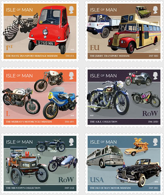 Transport Museums of the Isle of Man – six special stamps released!