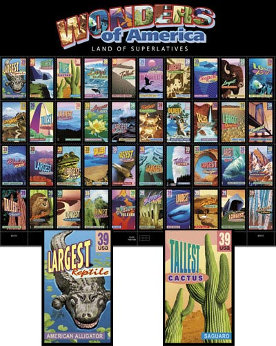 Stamps celebrate natural and man-made wonders