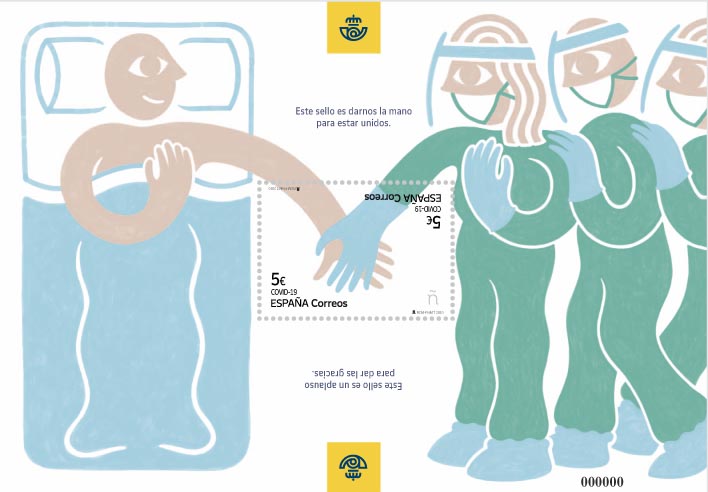 Spain Post released a special COVID-19 stamp!