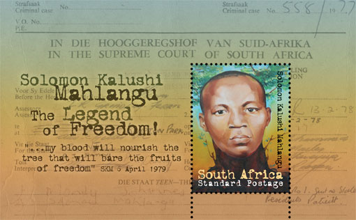 Solomon Mahlangu Immortalised On Stamps