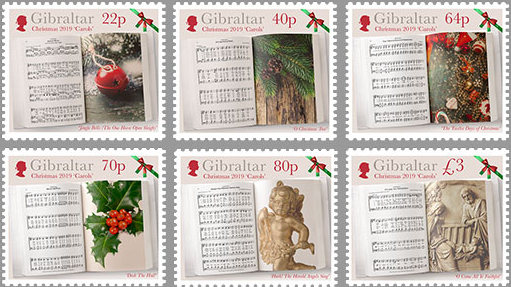 Christmas carols – six festive stamps released by Gibraltar Post!