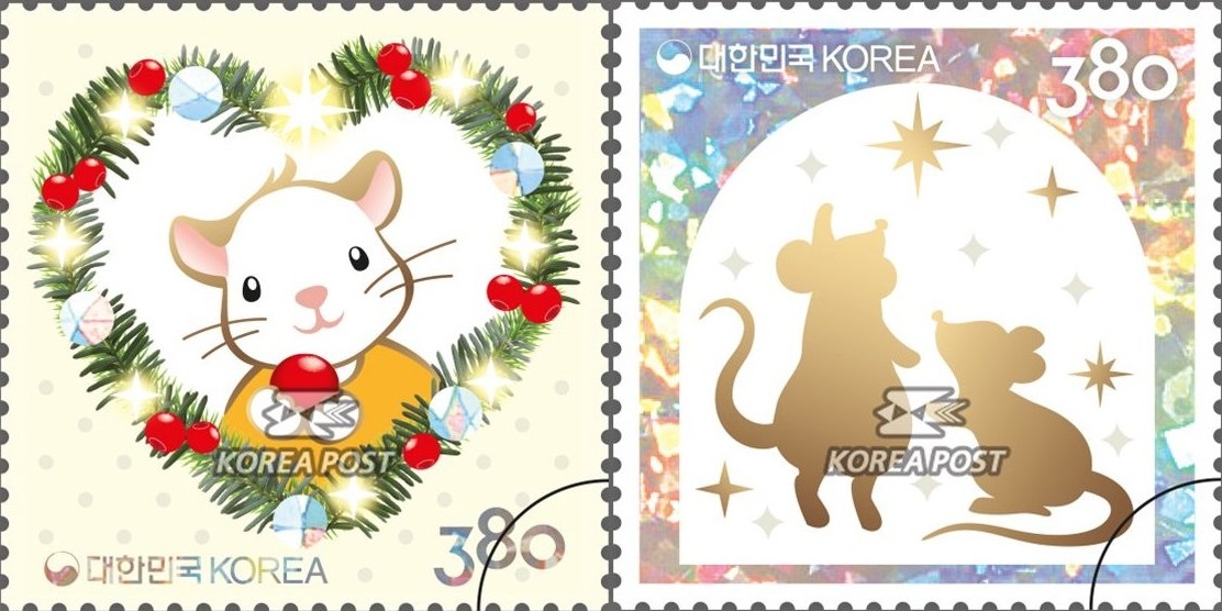 KoreaPost released two stamps celebrating Year of the Rat!