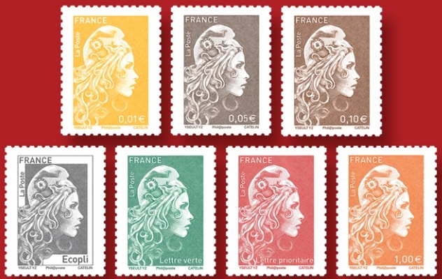 France unveils seven stamps showing modern portrait of Marianne