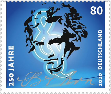 German Post honors Ludwig van Beethoven with a special stamp!