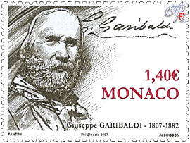 Monaco: Bi-Centenary of Giuseppe GARIBALDI's birth
