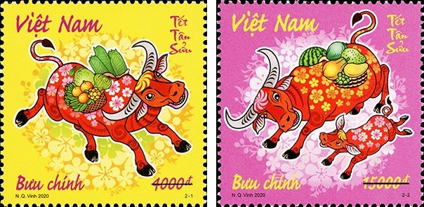 Two new Vietnamese “Year of the Buffalo” stamps released!