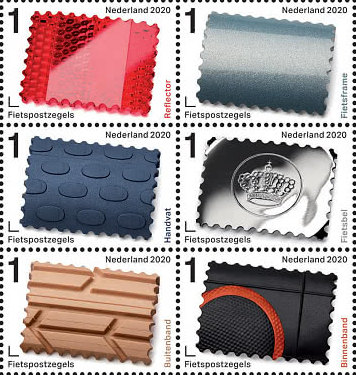 PostNL issued six bicycle stamps with Droste effect!