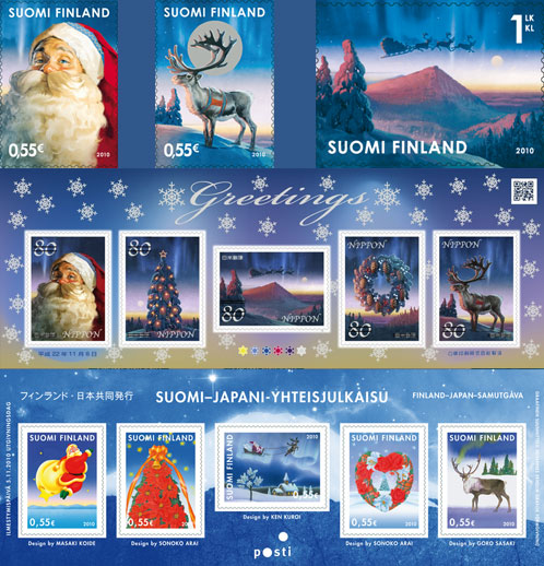 Santa Claus, reindeer and Northern lights lend wings to the journey of Christmas mail