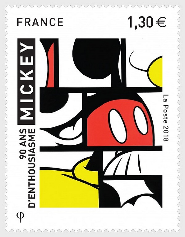 New Mickey Mouse stamp introduced by La Poste