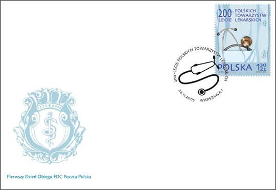New Polish stamps: Association of Doctors commemorated