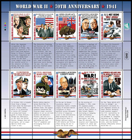 World War II stamp issue by Marshall Islands