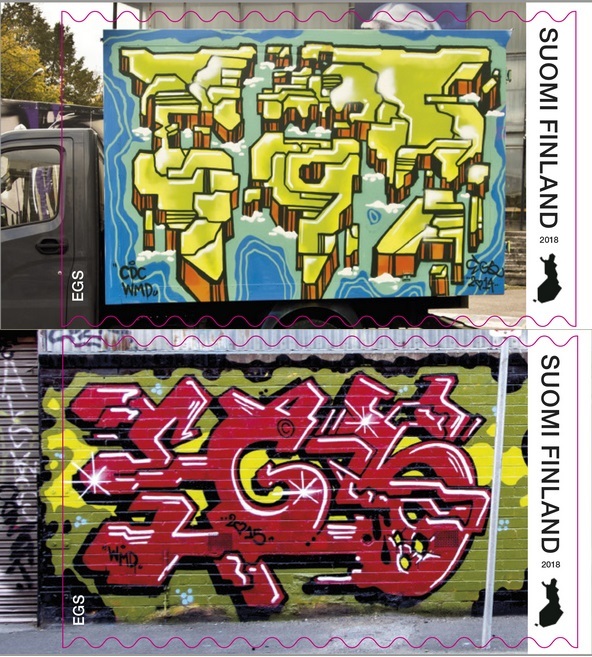 Real graffiti will appear on Finland post stamps