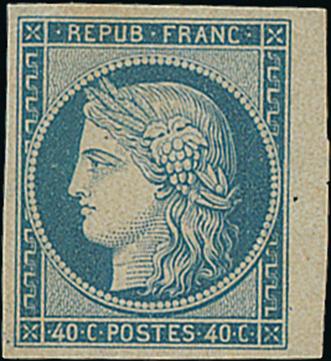 France`s 40-centime Ceres stamp is to fetch $34,000 at Spink