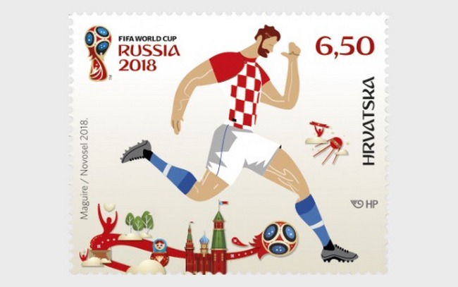 Celebrating 2018 FIFA World Cup Russia™. An original stamp presented by Croatia Post