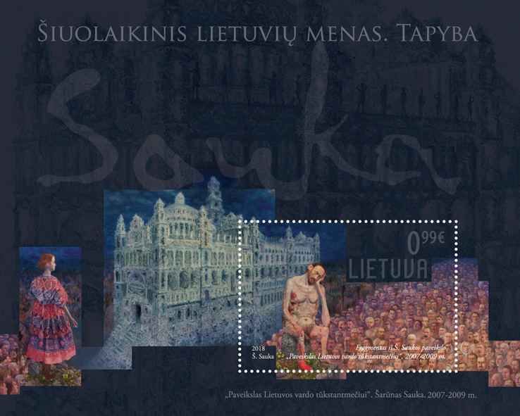 An awe-inspiring stamp dedicated to the art of Š. Sauka issued by Lithuania Post