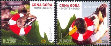 Nature Conservation 2012 stamps by Montenegro