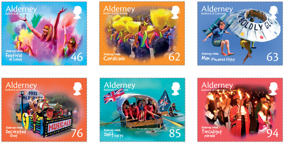 Guernsey Post marks 70th Anniversary of Alderney Week with 6 stamps