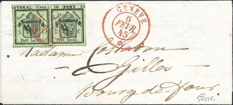 Siegel sold "Inverted Double Geneva" stamps on cover for $105,000!