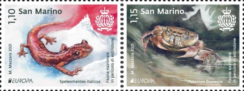San Marino Post devotes two Europa stamps to endangered species!