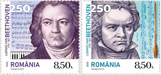 Romfilatelia celebrates Beethoven’s 250th birthday with two stamps!