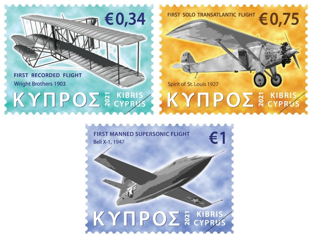 Cyprus Post introduced three special “Aeroplanes” stamps!