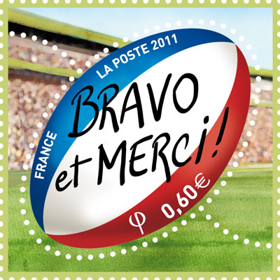 Extraordinary Rugby Stamp from France