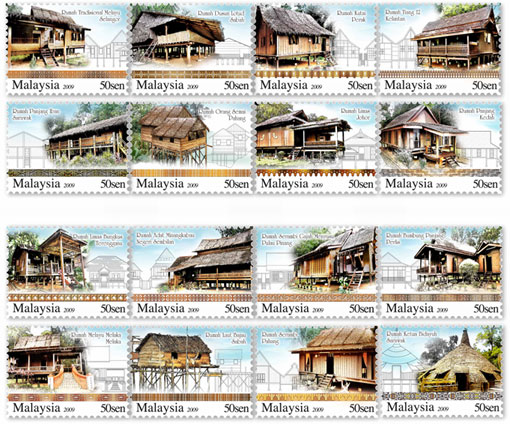 Pos Malaysia Issues Stamps On Traditional Houses