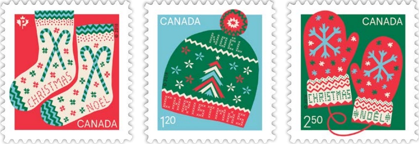 Christmas: warm and cozy – three stamps released by Canada Post