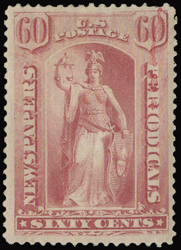 60-cent 1894 newspaper stamp is to be sold by Spink! The unique lot is to fetch $40,000