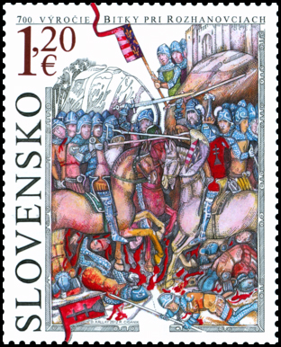 Battle of Rozhanovce stamp by Slovakia