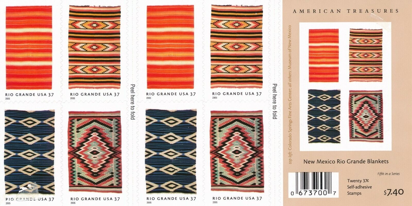 Honoring New Mexico’s Weaving Tradition: The 2005 Rio Grande Blankets 37c Stamp Series