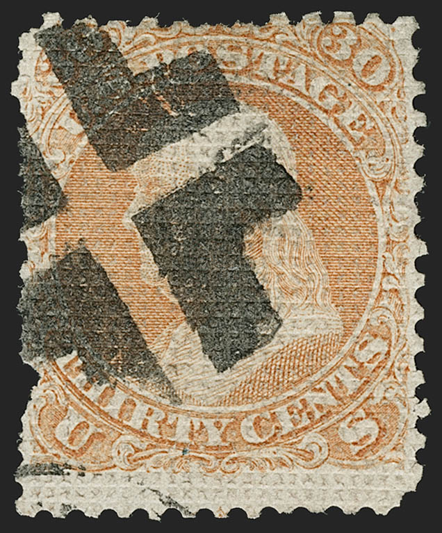 30c Orange All-Over Grill was auctioned by Siegel! The lot fetched $150,000