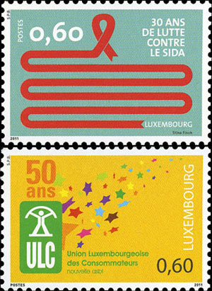 New stamp issues by Luxembourg