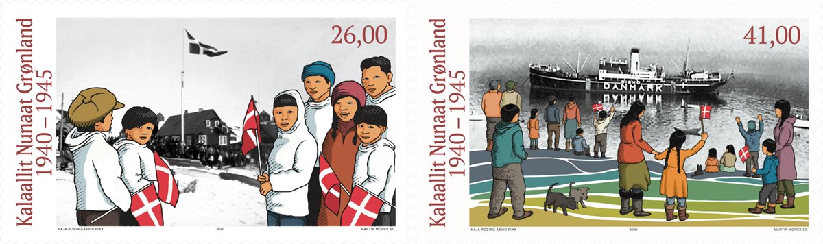 The final set of two “Greenland during WWII” stamps released!
