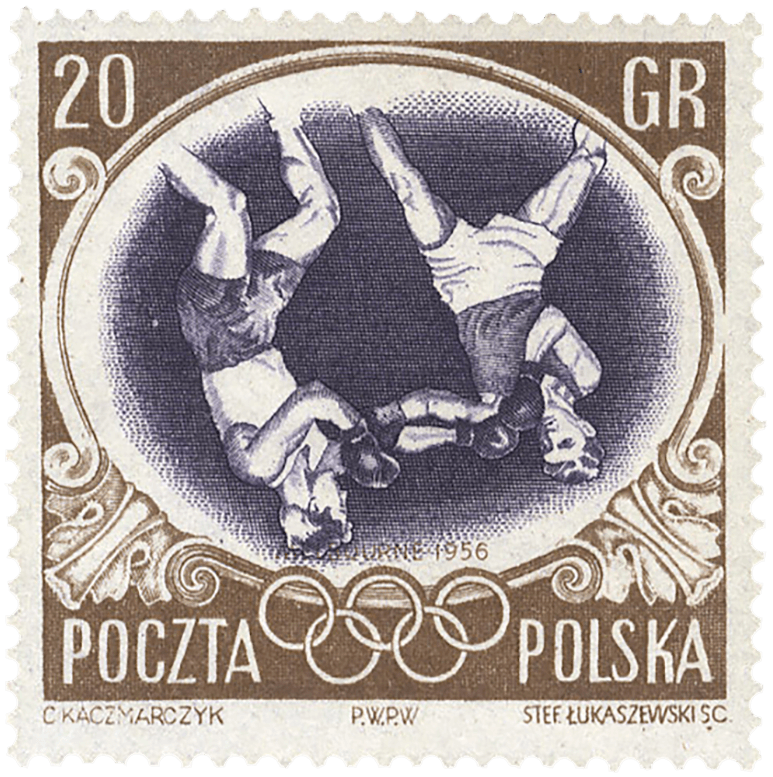 Olympic Games 20g Boxer center inverted, 1956
