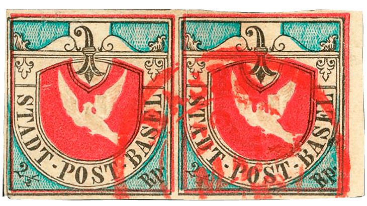 Basel Dove stamp, 1845