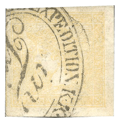 6kr yellow newspaper stamp, 1851