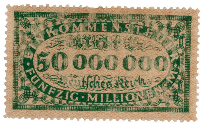 50 million mark stamp, 1937-38