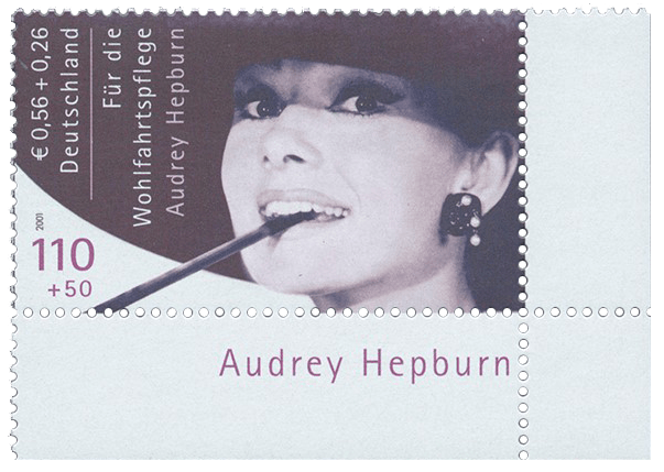 Audrey Hepburn stamp, 2001