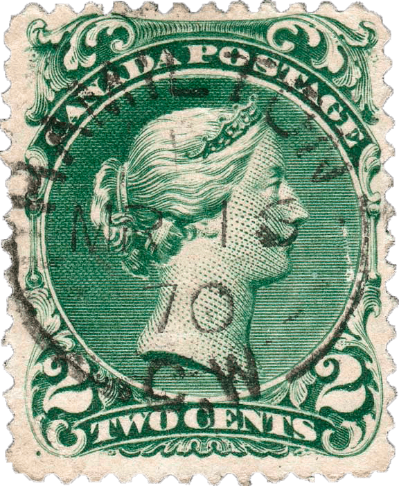 2¢ Large Queen on laid paper rare stamp