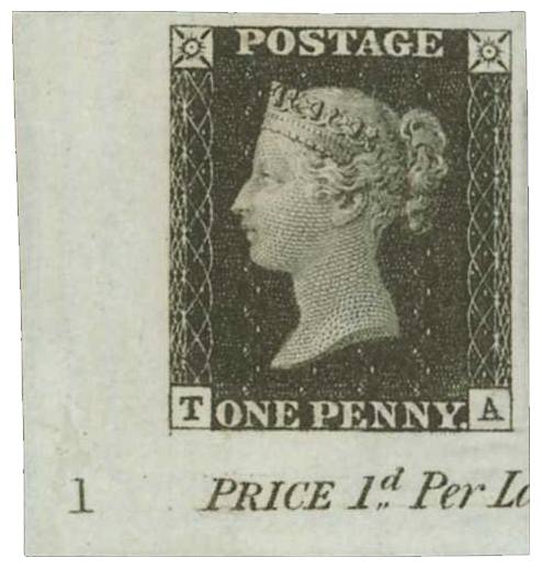 Penny Black stamp, 1840