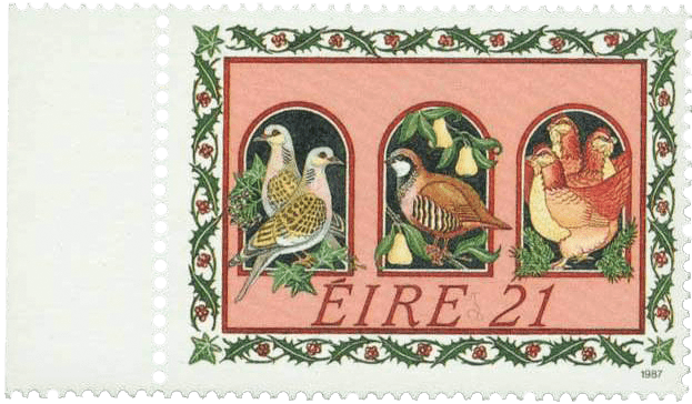 21p Christmas error stamp, 1987