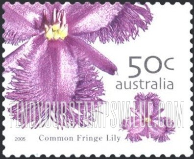 FindYourStampsValue: Wild Flowers: Common fringe lily
