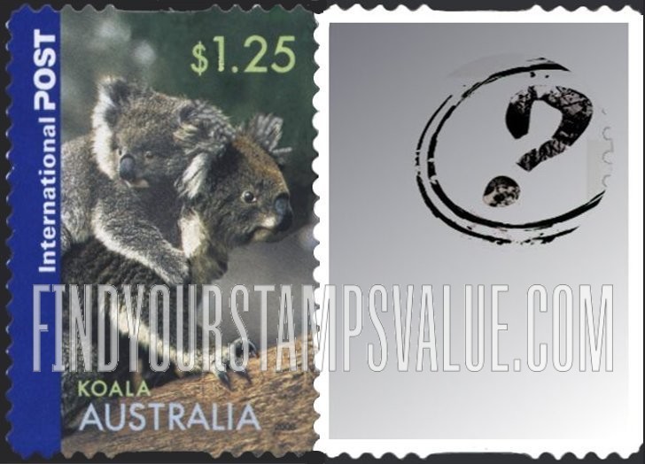 FindYourStampsValue: Koala: Types of 2006 With Personalized Photo at Right Like Type