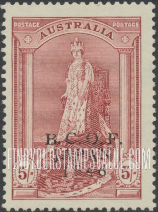 FindYourStampsValue: MILITARY - Queen Elizabeth and King George VI in Coronation Robes: Overprinted in Black