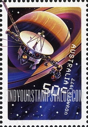 FindYourStampsValue: Space Age, 50th Anniversary: Voyager, 1977